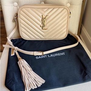 YSL camera bag dark beige